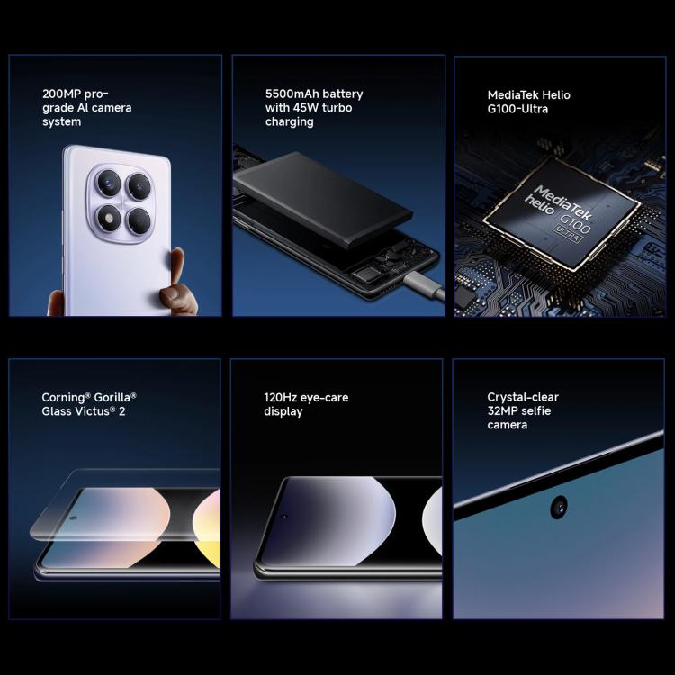 Xiaomi Redmi Note 14 Pro 4G Global, 12GB+256GB, In-screen Fingerprint, 6.67 inch Xiaomi HyperOS Helio G100-Ultra Octa Core, NFC, Network: 4G, Note 14 Pro 4G, 12GB+256GB(Black), Note 14 Pro 4G, 12GB+256GB(Blue) Xiaomi Redmi Note 14 Pro 4G Global, 12GB+256GB, In-screen Fingerprint, 6.67 inch Xiaomi HyperOS Helio G100-Ultra Octa Core, NFC, Network: 4G, Note 14 Pro 4G, 12GB+256GB(Black), Note 14 Pro 4G, 12GB+256GB(Blue)